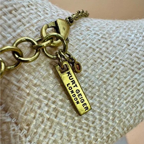 Kurt Geiger London Octavia Vintage Crystal with Frame Pendant Necklace - Picture 9 of 11